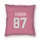 Pink Houston Texans Cade Stover   Pillow Cover (18 X 18)