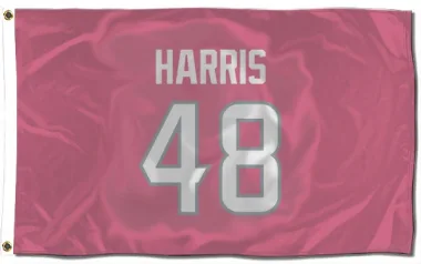 Pink Houston Texans Christian Harris   Flag (3 X 5)