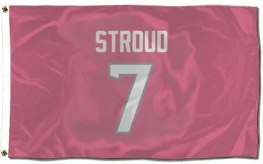 Pink Houston Texans C.J. Stroud   Flag (3 X 5)