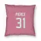 Pink Houston Texans Dameon Pierce   Pillow Cover (18 X 18)