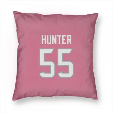 Pink Houston Texans Danielle Hunter   Pillow Cover (18 X 18)