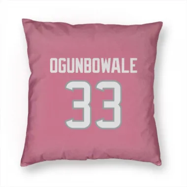 Pink Houston Texans Dare Ogunbowale   Pillow Cover (18 X 18)