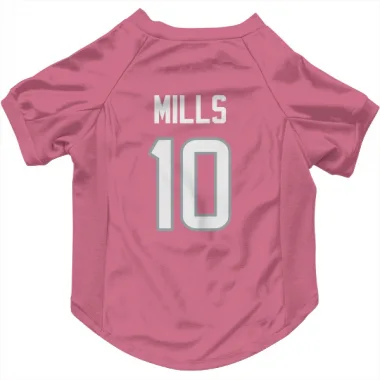 Pink Houston Texans Davis Mills   Dog & Cat Pet Jersey