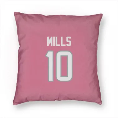 Pink Houston Texans Davis Mills   Pillow Cover (18 X 18)