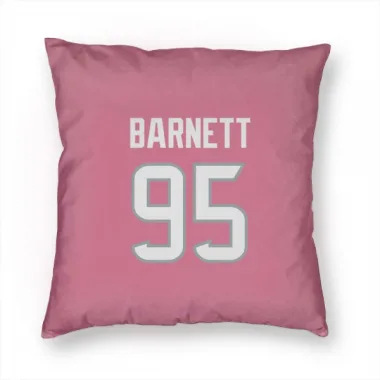 Pink Houston Texans Derek Barnett   Pillow Cover (18 X 18)