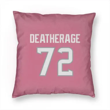 Pink Houston Texans Dylan Deatherage   Pillow Cover (18 X 18)