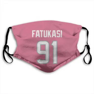 Pink Houston Texans Folorunso Fatukasi   Face Mask