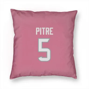 Pink Houston Texans Jalen Pitre   Pillow Cover (18 X 18)