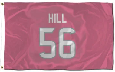 Pink Houston Texans Jamal Hill   Flag (3 X 5)