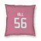 Pink Houston Texans Jamal Hill   Pillow Cover (18 X 18)