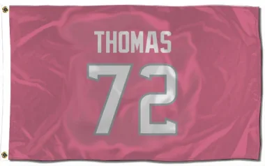 Pink Houston Texans Jaylon Thomas   Flag (3 X 5)