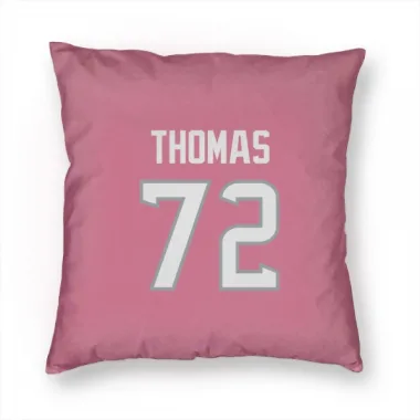 Pink Houston Texans Jaylon Thomas   Pillow Cover (18 X 18)