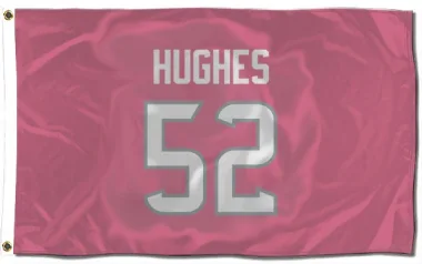 Pink Houston Texans Jerry Hughes   Flag (3 X 5)