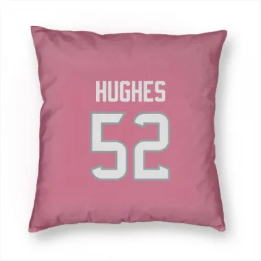 Pink Houston Texans Jerry Hughes   Pillow Cover (18 X 18)