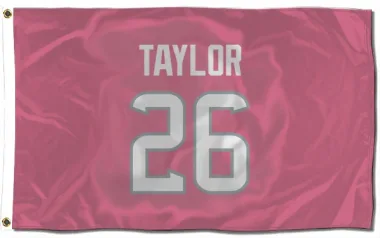 Pink Houston Texans J.J. Taylor   Flag (3 X 5)