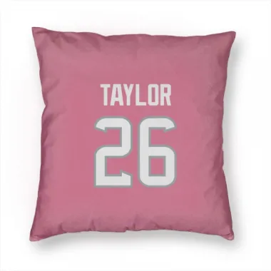 Pink Houston Texans J.J. Taylor   Pillow Cover (18 X 18)