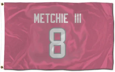 Pink Houston Texans John Metchie III   Flag (3 X 5)