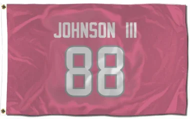 Pink Houston Texans Johnny Johnson III   Flag (3 X 5)