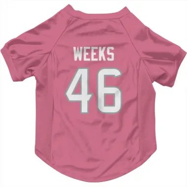 Pink Houston Texans Jon Weeks   Dog & Cat Pet Jersey