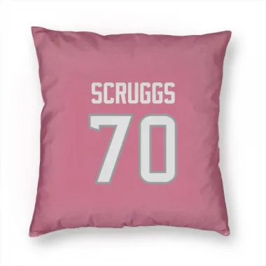 Pink Houston Texans Juice Scruggs   Pillow Cover (18 X 18)