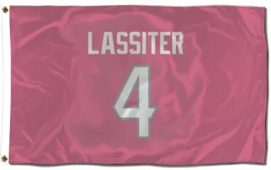 Pink Houston Texans Kamari Lassiter   Flag (3 X 5)