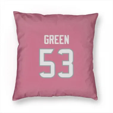 Pink Houston Texans Kendrick Green   Pillow Cover (18 X 18)