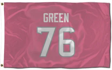 Pink Houston Texans Kenyon Green   Flag (3 X 5)