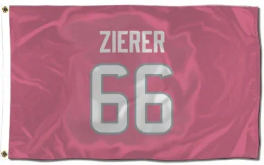 Pink Houston Texans Kilian Zierer   Flag (3 X 5)