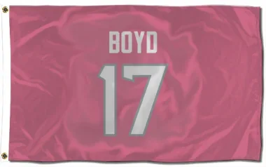 Pink Houston Texans Kris Boyd   Flag (3 X 5)