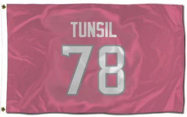 Pink Houston Texans Laremy Tunsil   Flag (3 X 5)