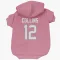 Pink Houston Texans Nico Collins   Dog & Cat Pet Hoodie