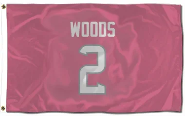 Pink Houston Texans Robert Woods   Flag (3 X 5)