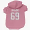 Pink Houston Texans Shaq Mason   Dog & Cat Pet Hoodie