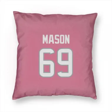 Pink Houston Texans Shaq Mason   Pillow Cover (18 X 18)