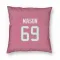 Pink Houston Texans Shaq Mason   Pillow Cover (18 X 18)