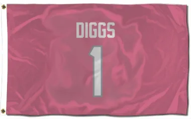 Pink Houston Texans Stefon Diggs   Flag (3 X 5)