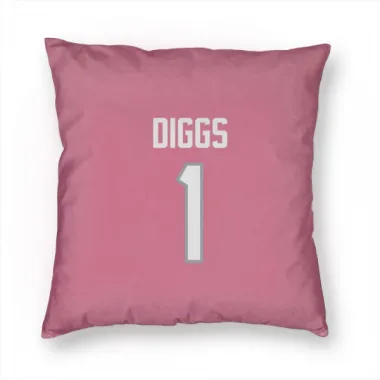 Pink Houston Texans Stefon Diggs   Pillow Cover (18 X 18)