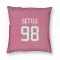 Pink Houston Texans Tim Settle Jr.   Pillow Cover (18 X 18)