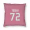 Pink Houston Texans Tommy Togiai   Pillow Cover (18 X 18)