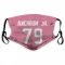 Pink Houston Texans Tremayne Anchrum Jr.   Face Mask