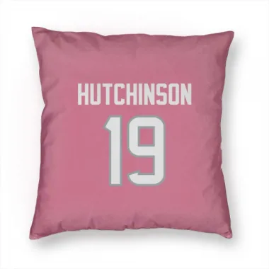 Pink Houston Texans Xavier Hutchinson   Pillow Cover (18 X 18)