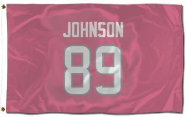 Pink Houston Texans Xavier Johnson   Flag (3 X 5)