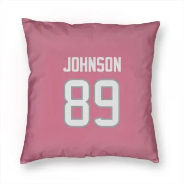 Pink Houston Texans Xavier Johnson   Pillow Cover (18 X 18)