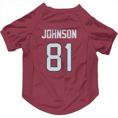 Red Houston Texans Andre Johnson   Dog & Cat Pet Jersey