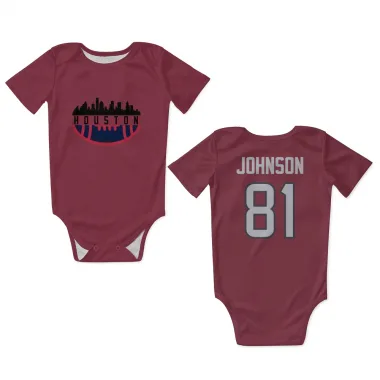 Red Houston Texans Andre Johnson   Newborn & Infant Bodysuit