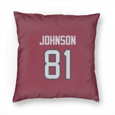 Red Houston Texans Andre Johnson   Pillow Cover (18 X 18)