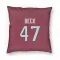 Red Houston Texans Andrew Beck   Pillow Cover (18 X 18)