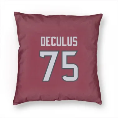 Red Houston Texans Austin Deculus   Pillow Cover (18 X 18)