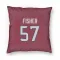 Red Houston Texans Blake Fisher   Pillow Cover (18 X 18)