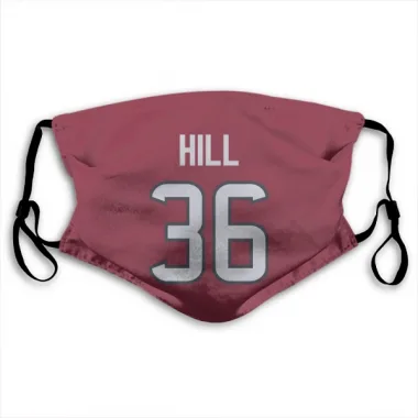 Red Houston Texans Brandon Hill   Face Mask